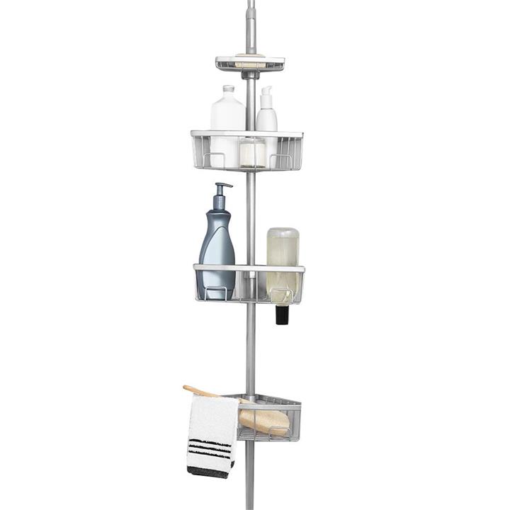 Luxury Tension Pole Shower Bath Caddy - Chrome