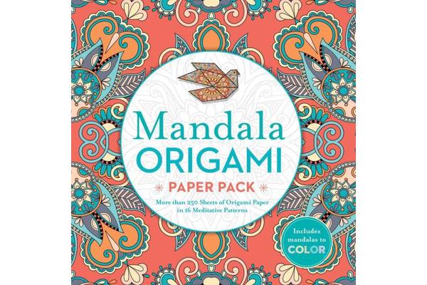 Mandala Origami Paper Pack - More than 250 Sheets of Origami Paper in 16 Meditative Patterns