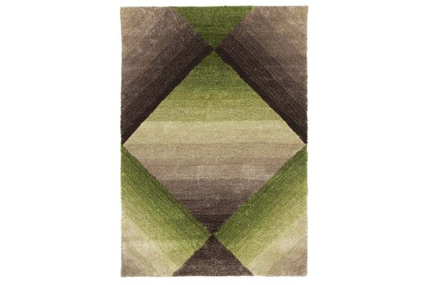 Maria Green Multi Coloured Textured Rug 280x190cm