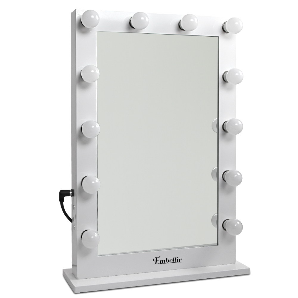 Make Up Mirror Frame with LED Lights 65x60cm (White Frame)