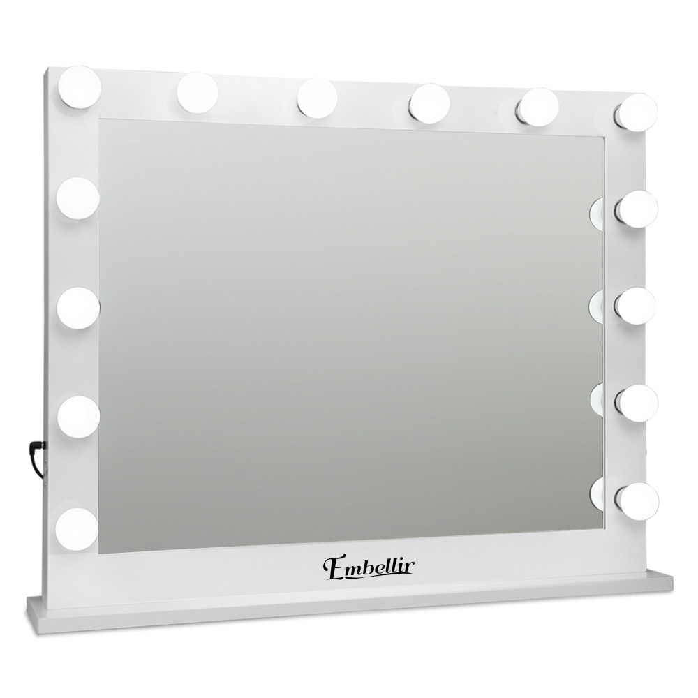 Make Up Mirror Frame with LED Lights 65x80cm (White Frame)