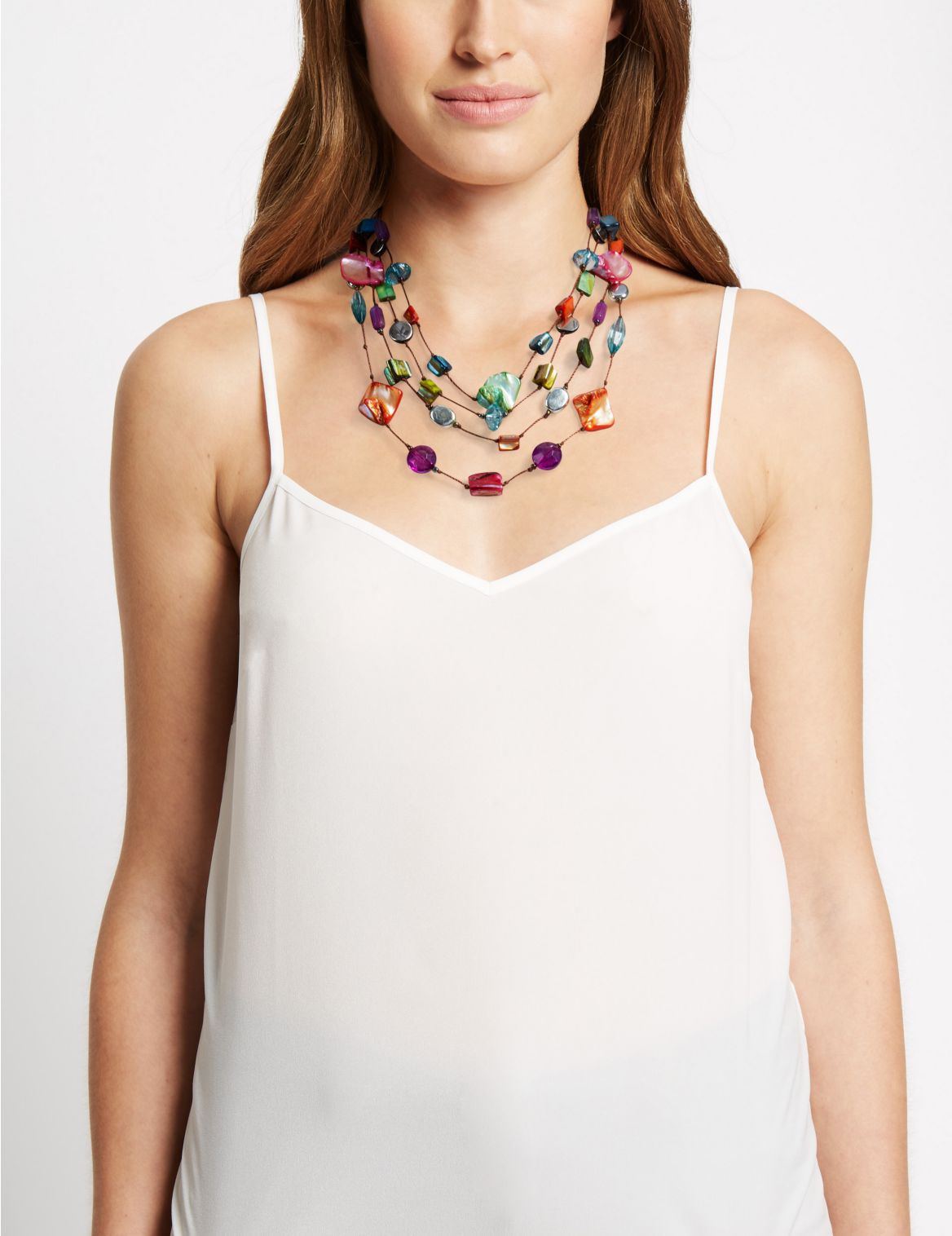 Marks & Spencer Assorted Bead & Shell Necklace - White - 1SIZE