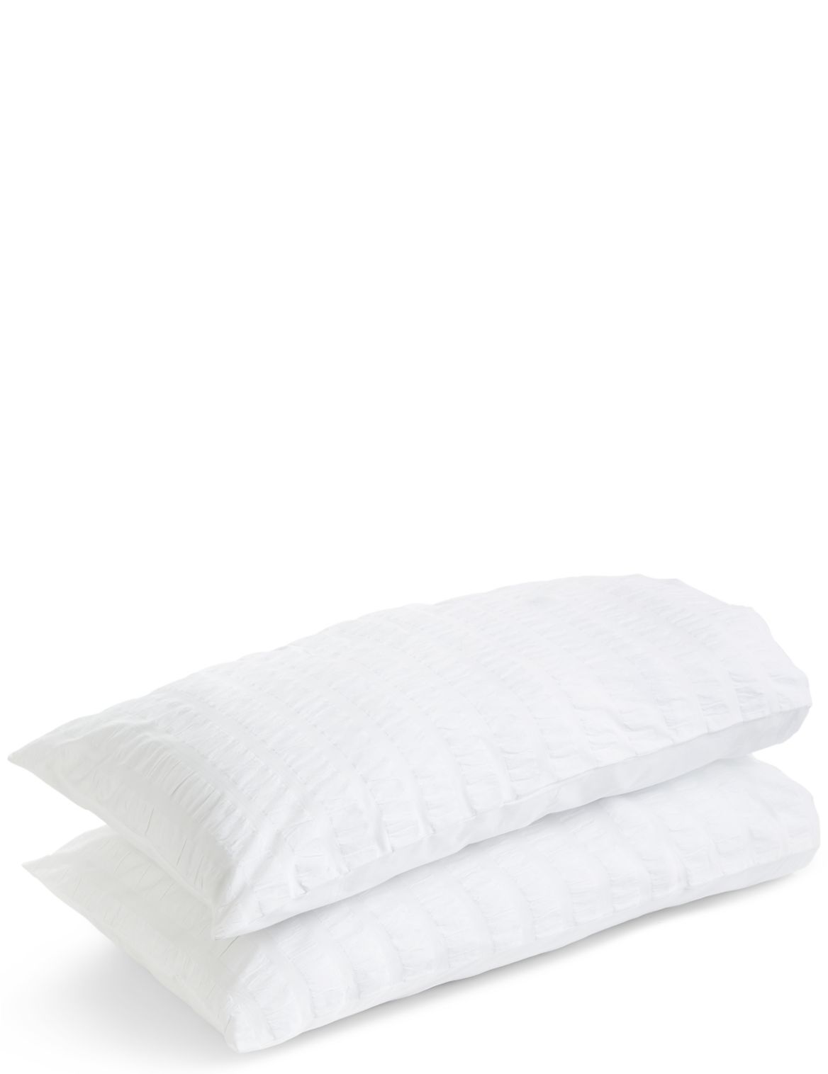 Marks & Spencer Wide Striped Seersucker Pillowcase Set - White - 1SIZE