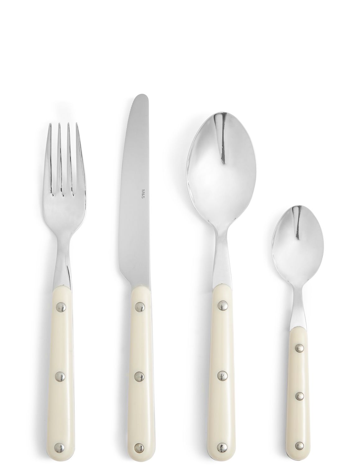 Marks & Spencer Bistro 16 Piece Cutlery Set - Cream - 1SIZE