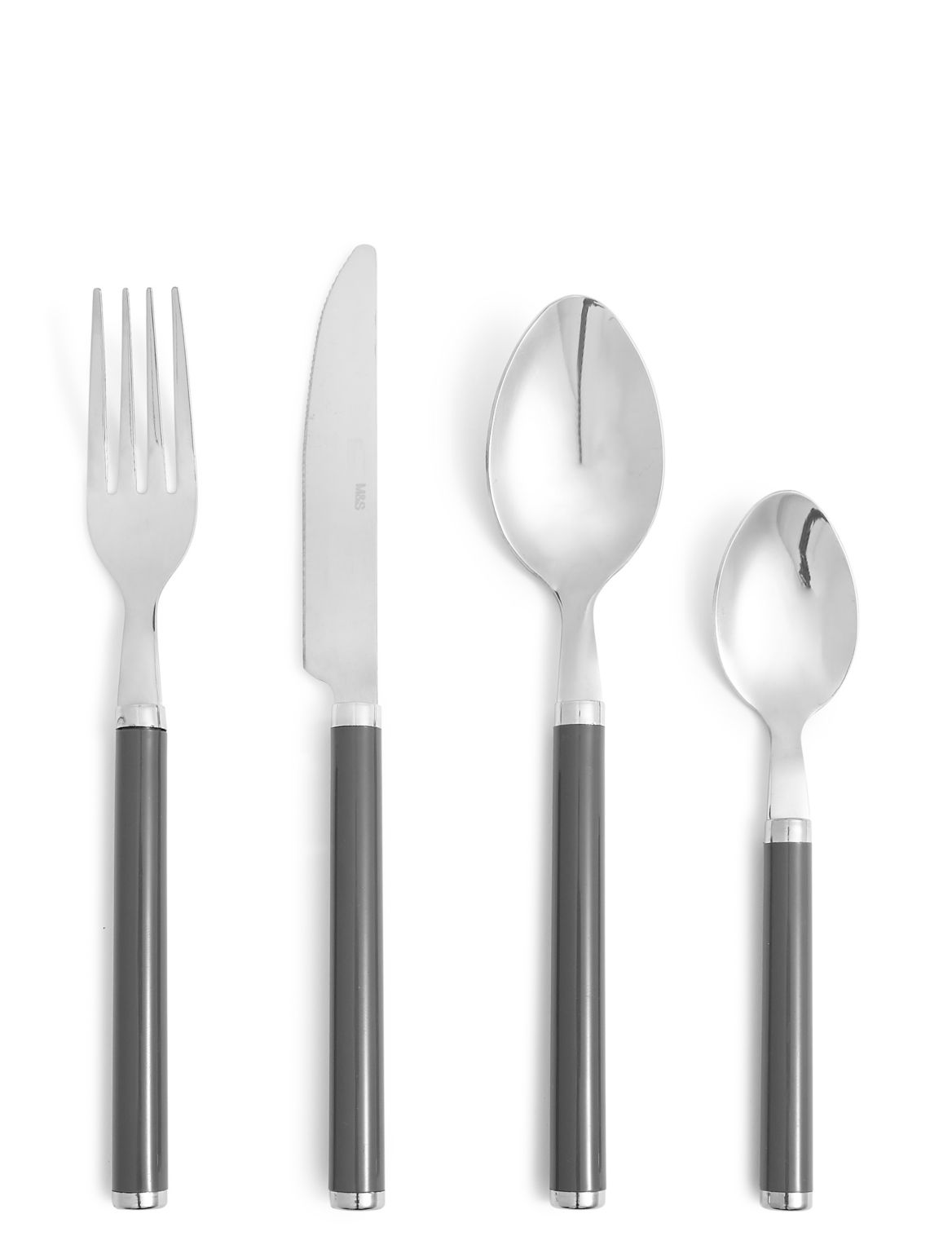 Marks & Spencer Allegro 16 Piece Cutlery Set - Black - 1SIZE