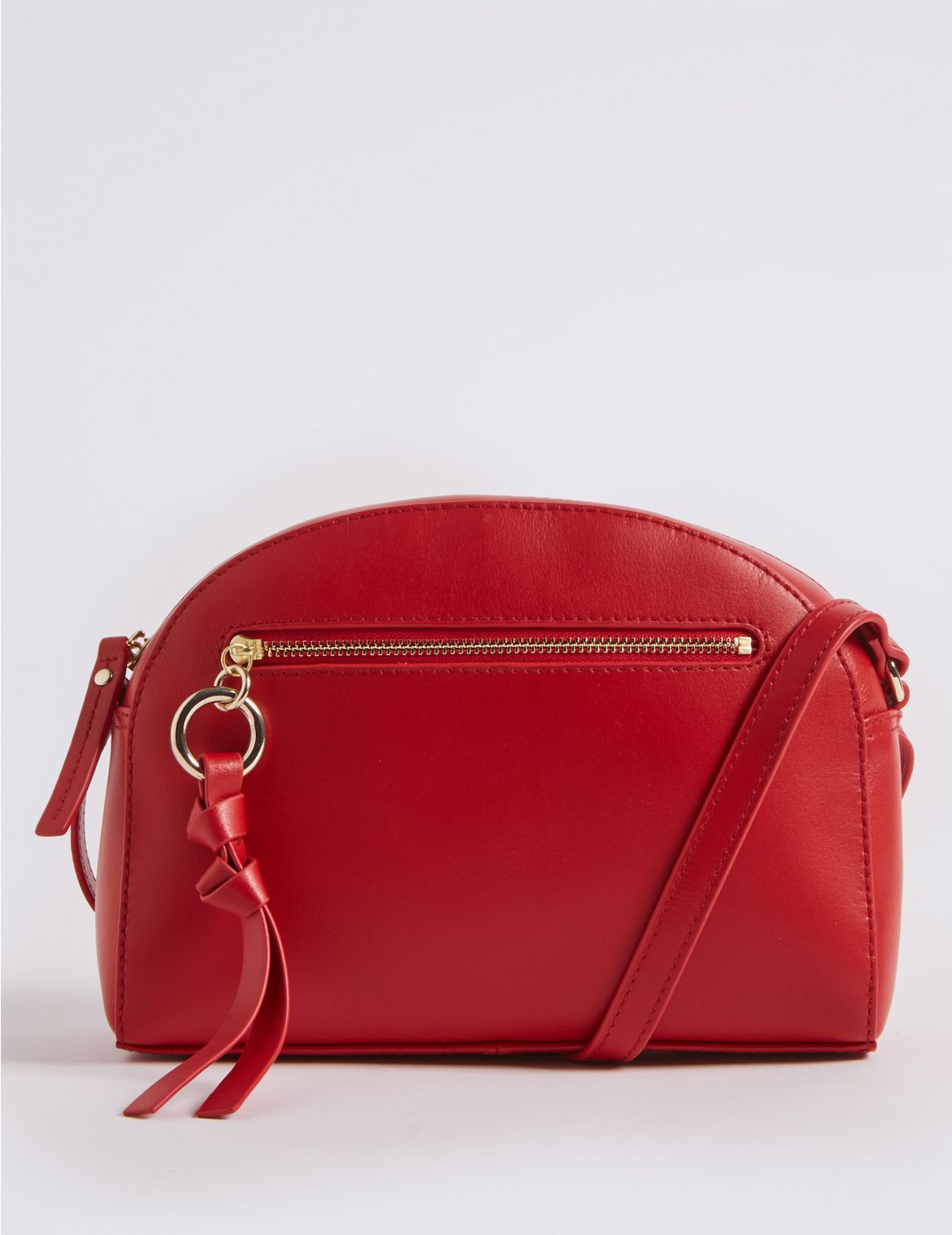 Marks & Spencer Leather Crescent Cross Body Bag - Red - 1SIZE