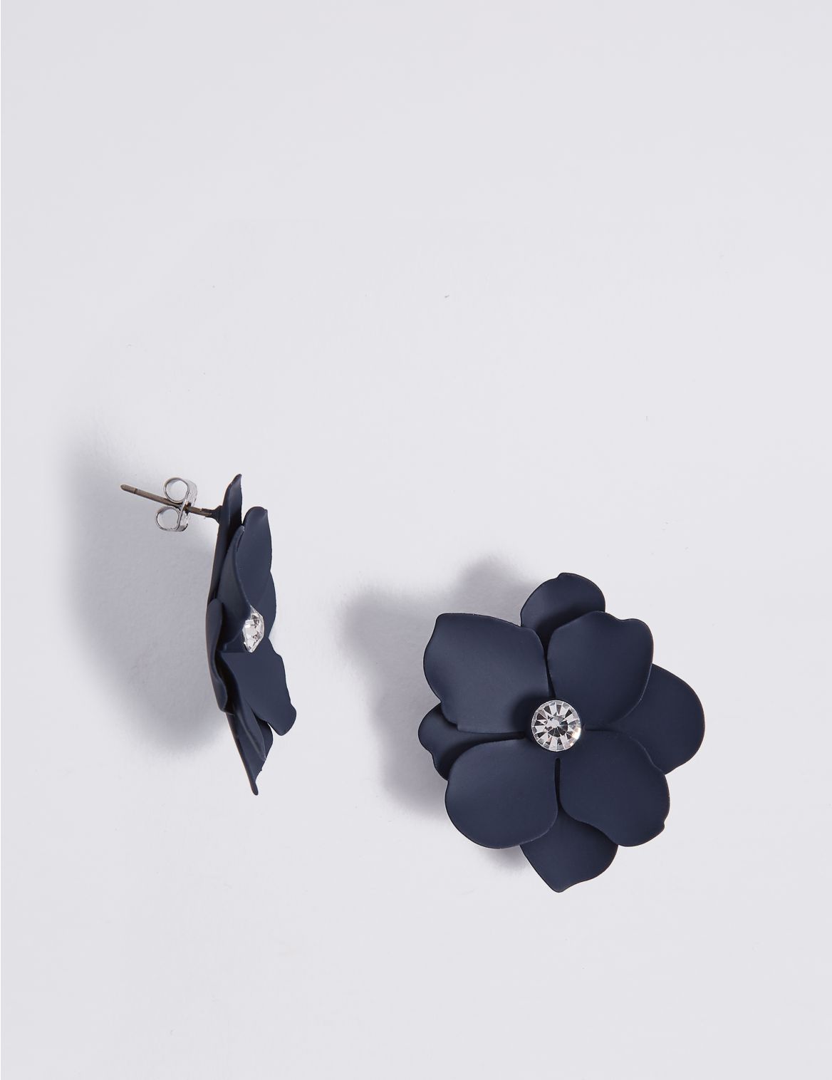 Marks & Spencer Soft Flower Stud Earrings - Blue - 1SIZE