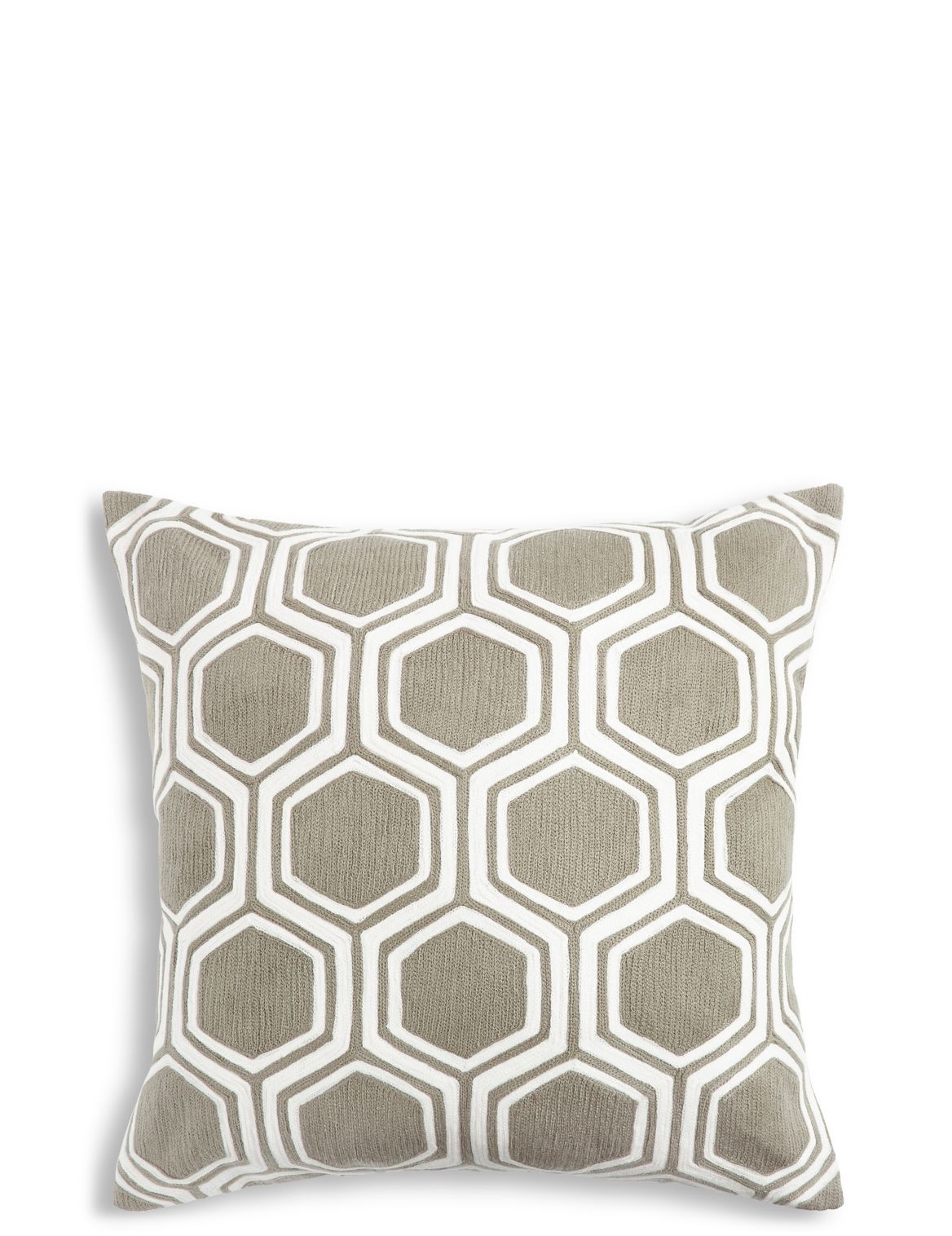 Marks & Spencer Hexagonal Embroidered Cushion - Cream - 1SIZE