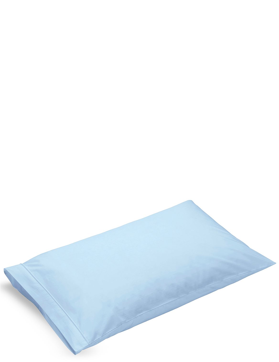 Marks & Spencer Pure Egyptian Cotton 230 Thread Count Housewife Pillowcase with StayNEW - Blue - 1SIZE