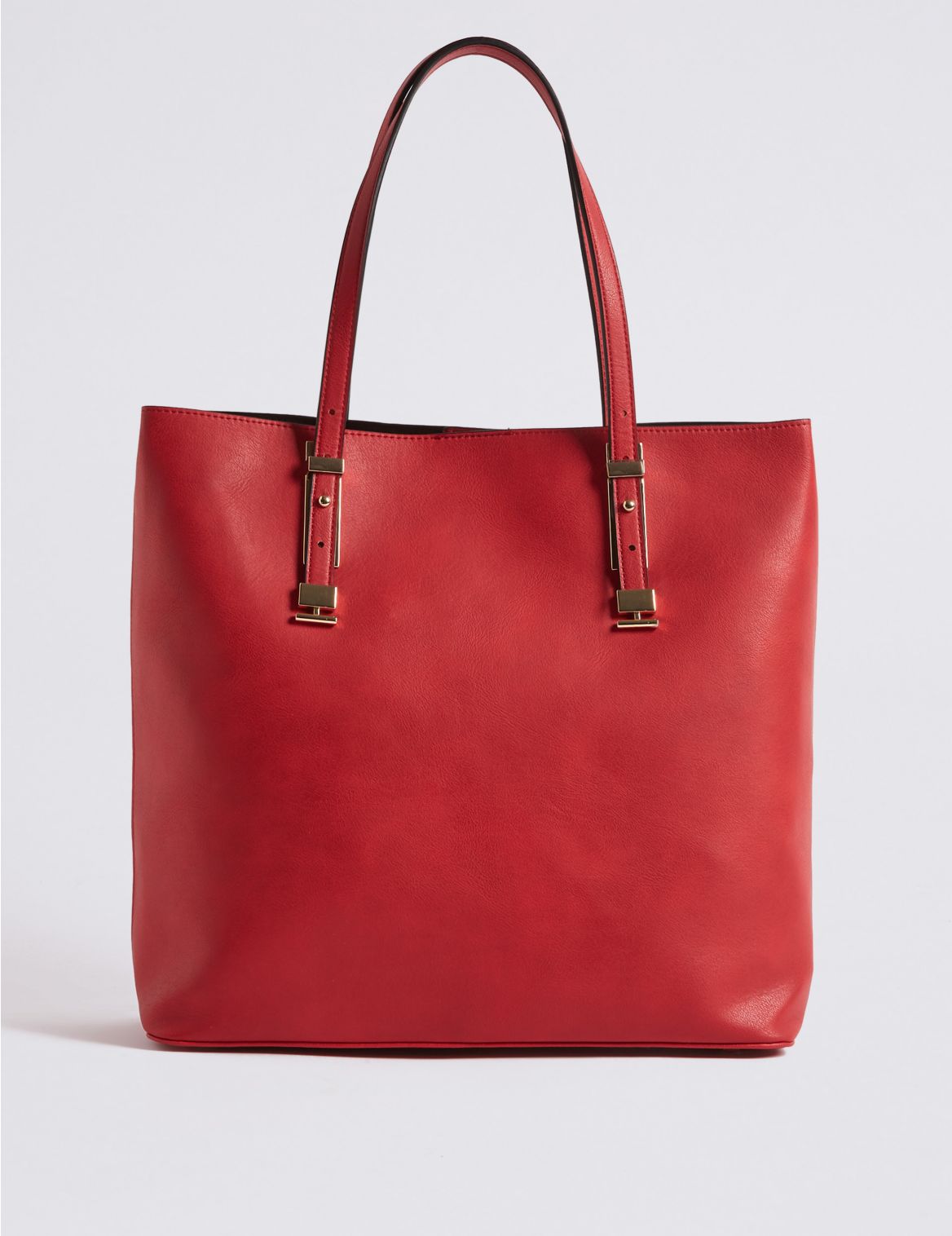 Marks & Spencer Faux Leather Carry All Shopper Bag - Red - 1SIZE