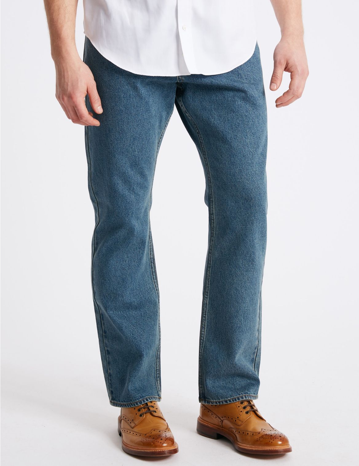 Marks & Spencer Regular Fit Jeans - Blue - 32-29