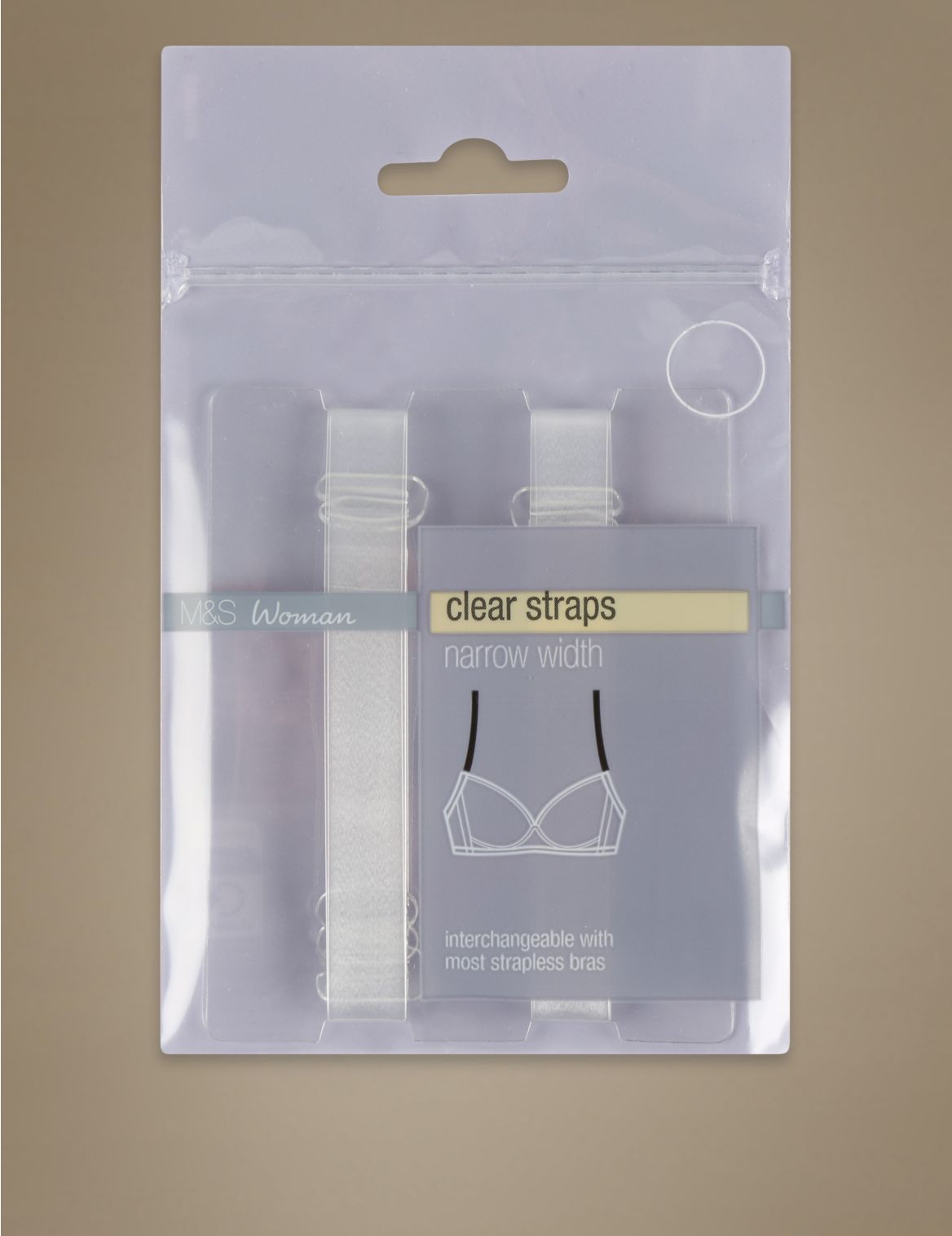 Marks & Spencer Detachable Clear Bra Straps - Standard Width - White - 1SIZE