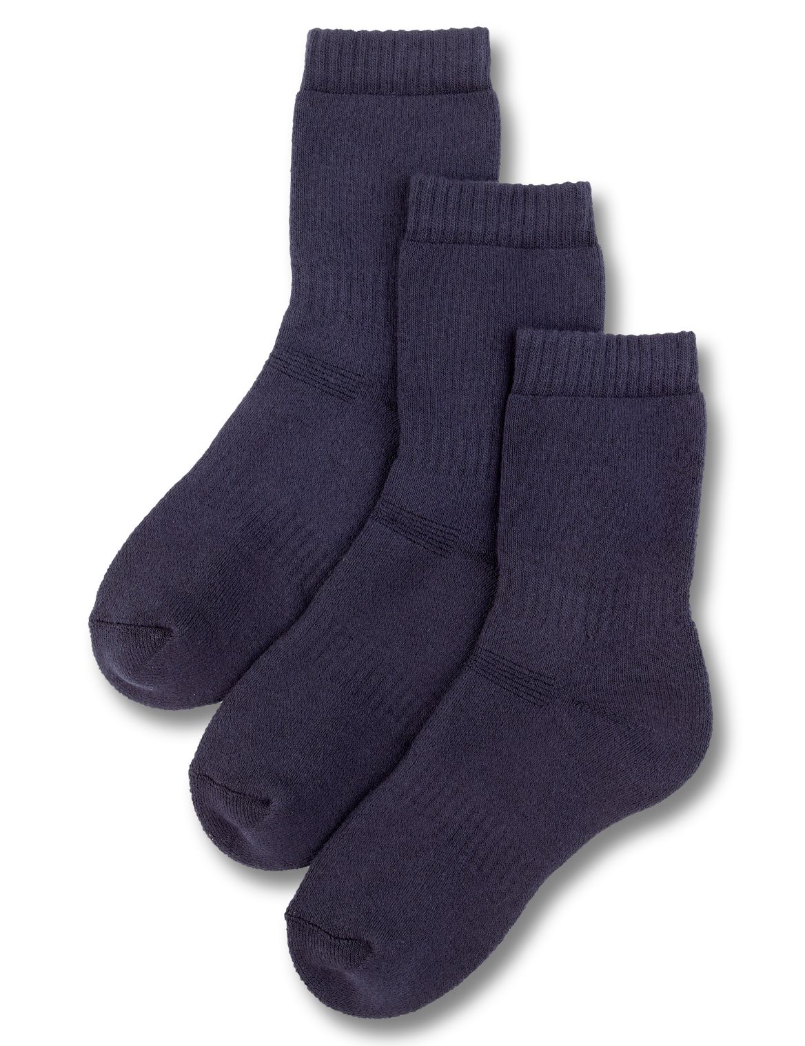 Marks & Spencer 3 Pairs of Freshfeet Thermal School Socks with Modal (3-16 Years) - Navy - 8+-12