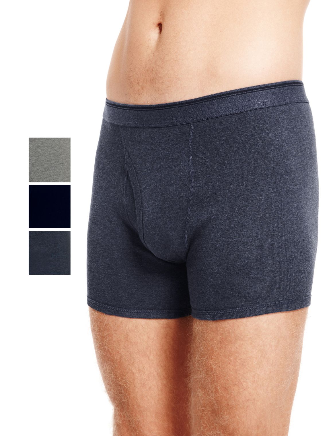 Marks & Spencer 3 Pack Cool & Fresh Pure Cotton Trunks - Blue - XXXL