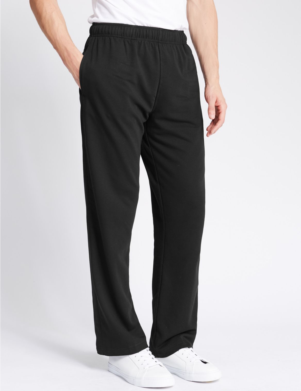 Marks & Spencer Cotton Rich Joggers  - Black - 51-53-37