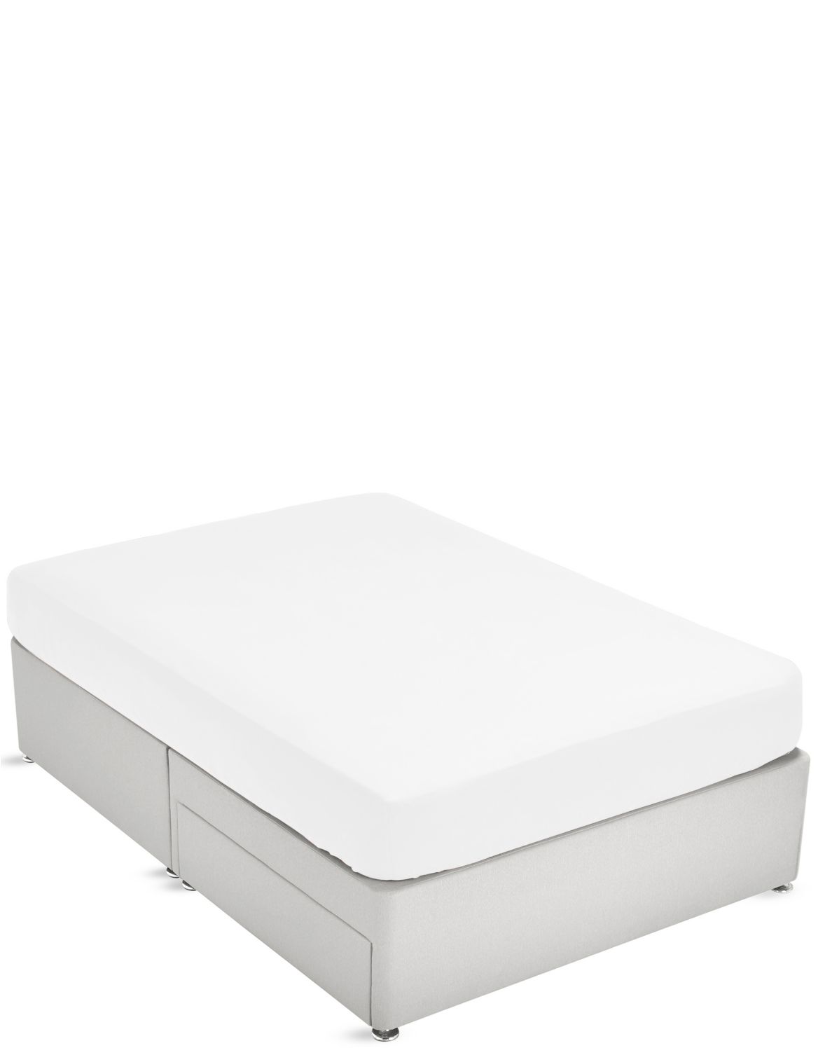 Marks & Spencer Brushed Fitted Sheet - White - 5FT