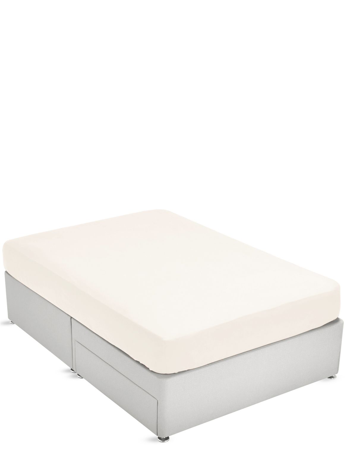 Marks & Spencer Brushed Fitted Sheet - Cream - SGL