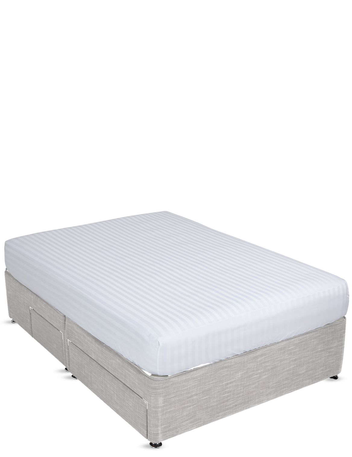 Marks & Spencer Autograph Double Cuff Fitted Sheet - White - SGL