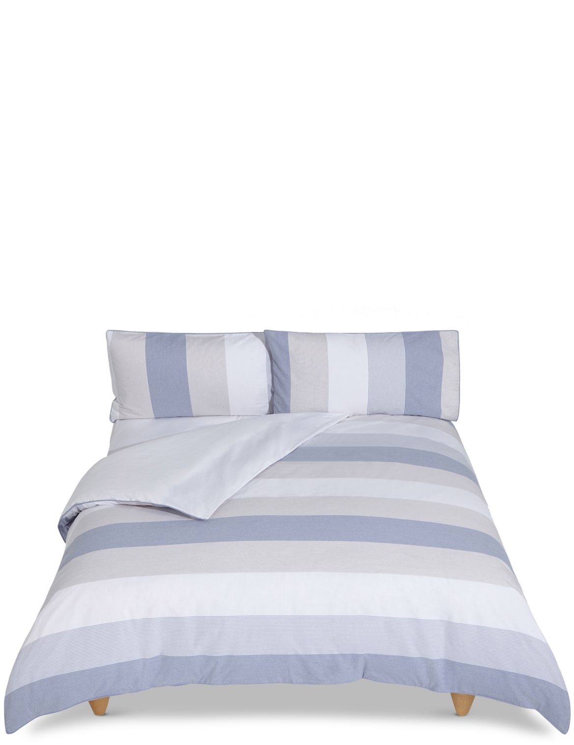 Marks & Spencer Brooklyn Striped Bedding Set - Beige - SGL