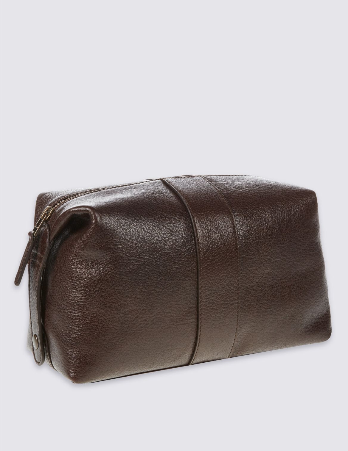 Marks & Spencer Casual Leather Washbag - Brown - 1SIZE