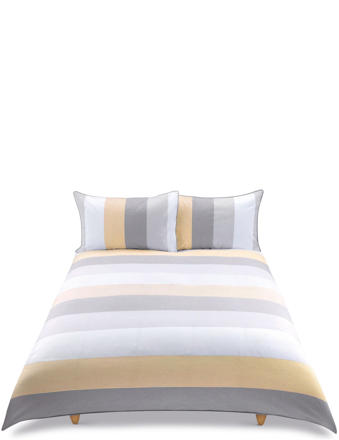 Marks & Spencer Brooklyn Striped Bedding Set - Cream - SGL