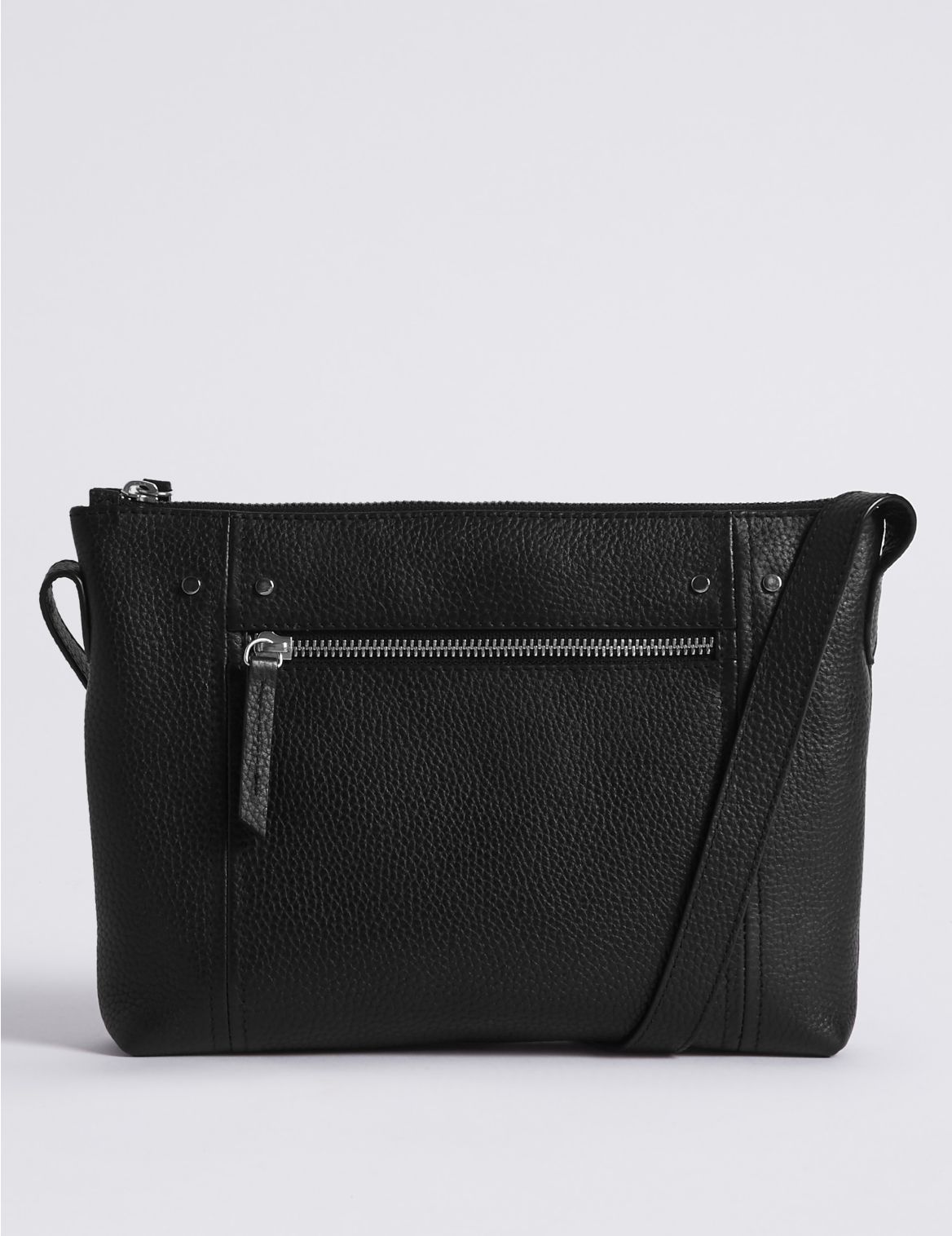 Marks & Spencer Leather Cross Body Bag - Black - 1SIZE