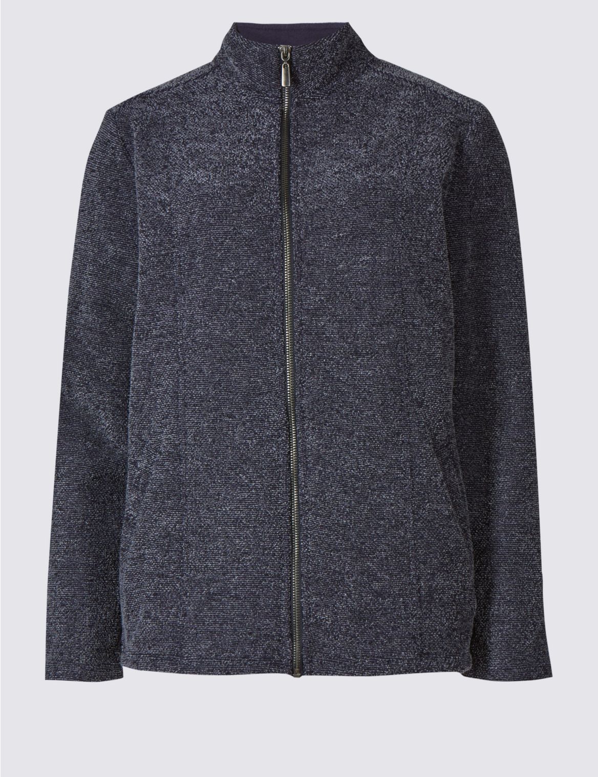 Marks & Spencer Boucle Fleece Jacket - Navy - 10