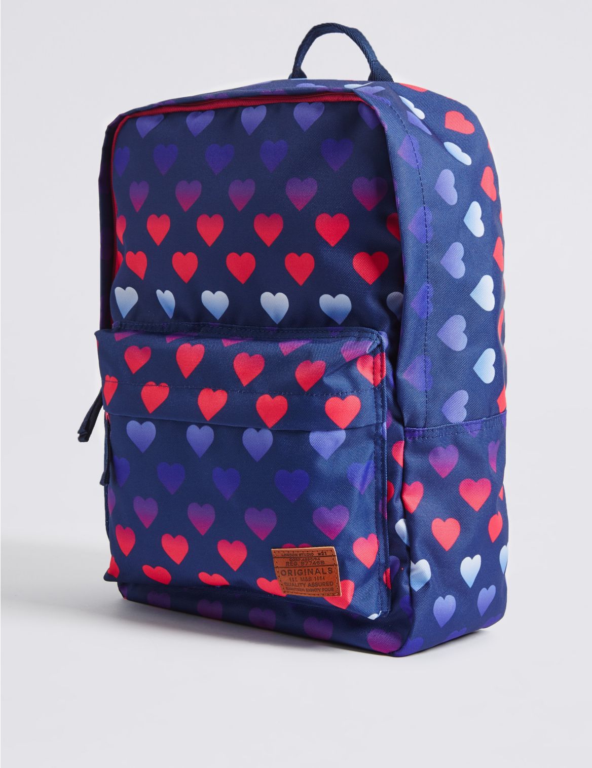 Marks & Spencer Kids Heart Print Backpack - Blue - 1SIZE