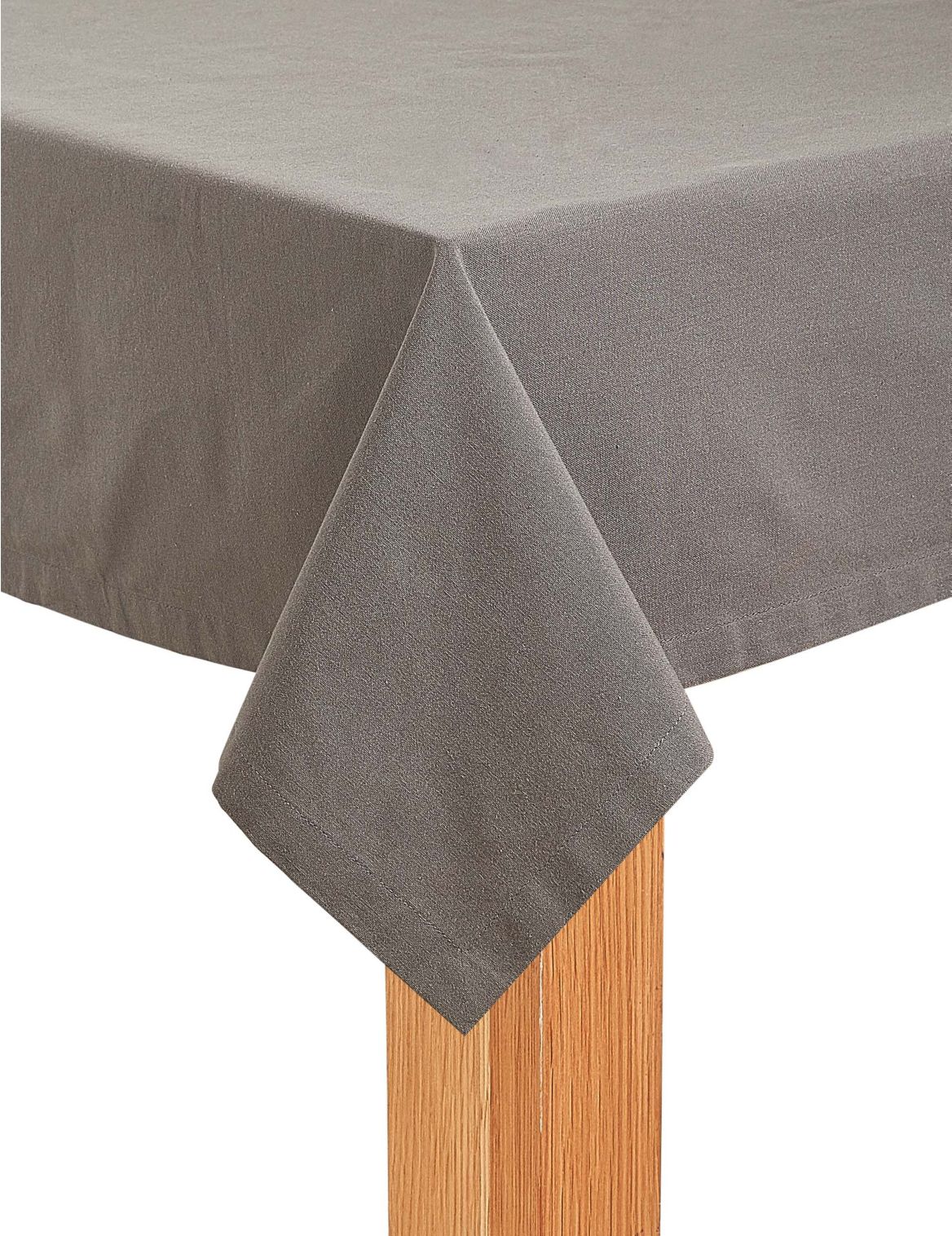 Marks & Spencer Plain Cotton Tablecloth - Black - ROUND