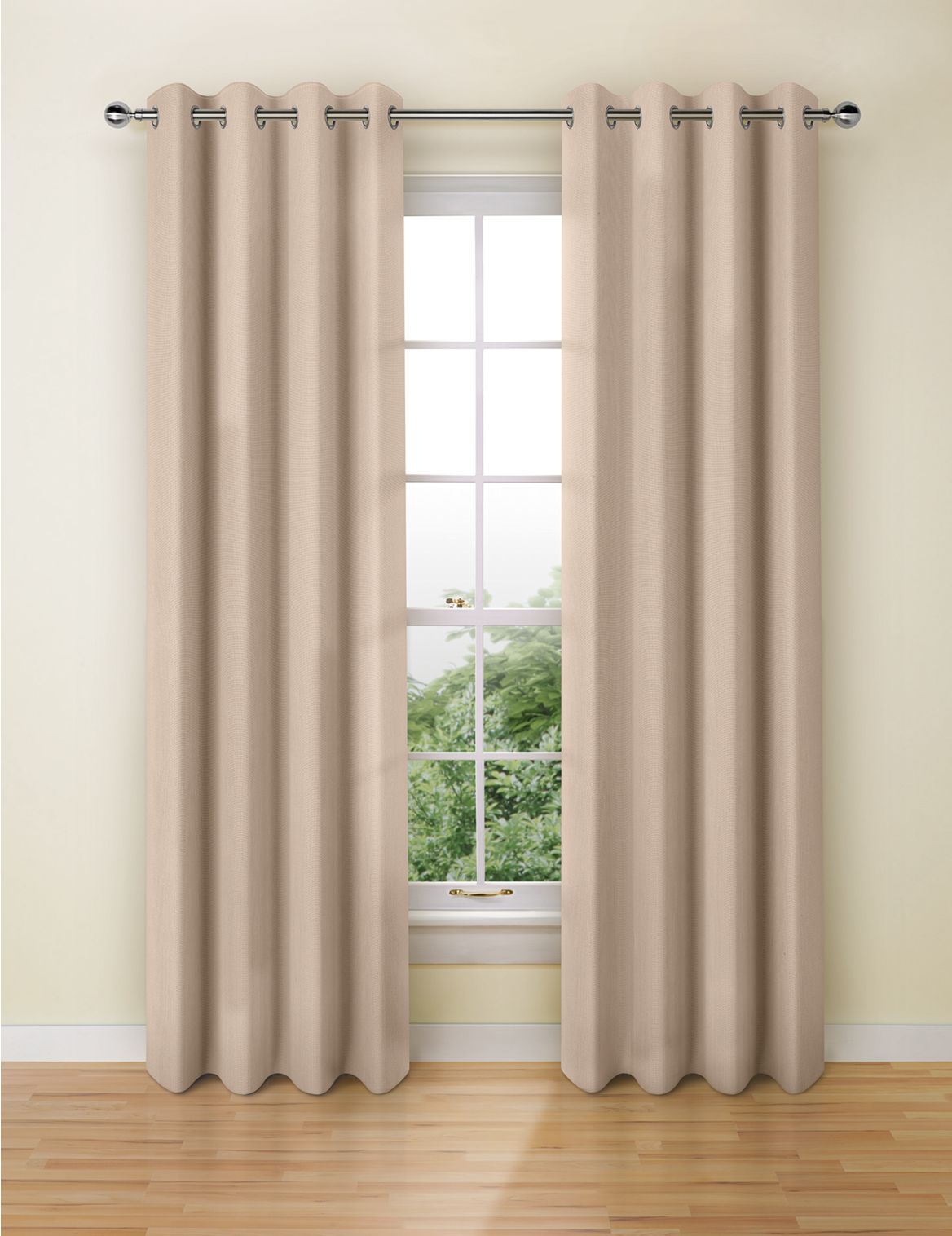 Marks & Spencer Banbury Weave Eyelet Curtains - Cream - WDR90