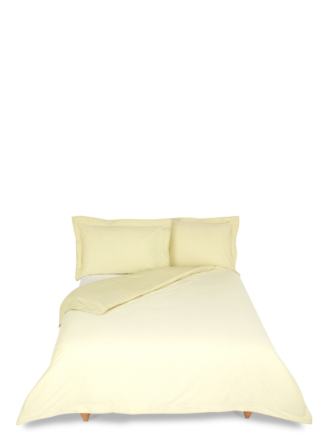 Marks & Spencer Iris Spotted Dobby Bedding Set - Yellow - DBL