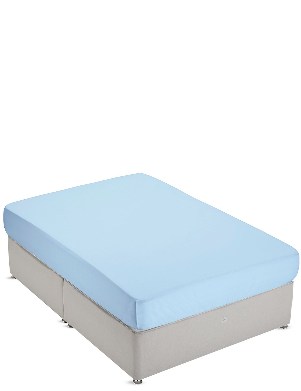 Marks & Spencer Non-Iron Pure Egyptian Cotton Deep Fitted Sheet - Blue - SGL