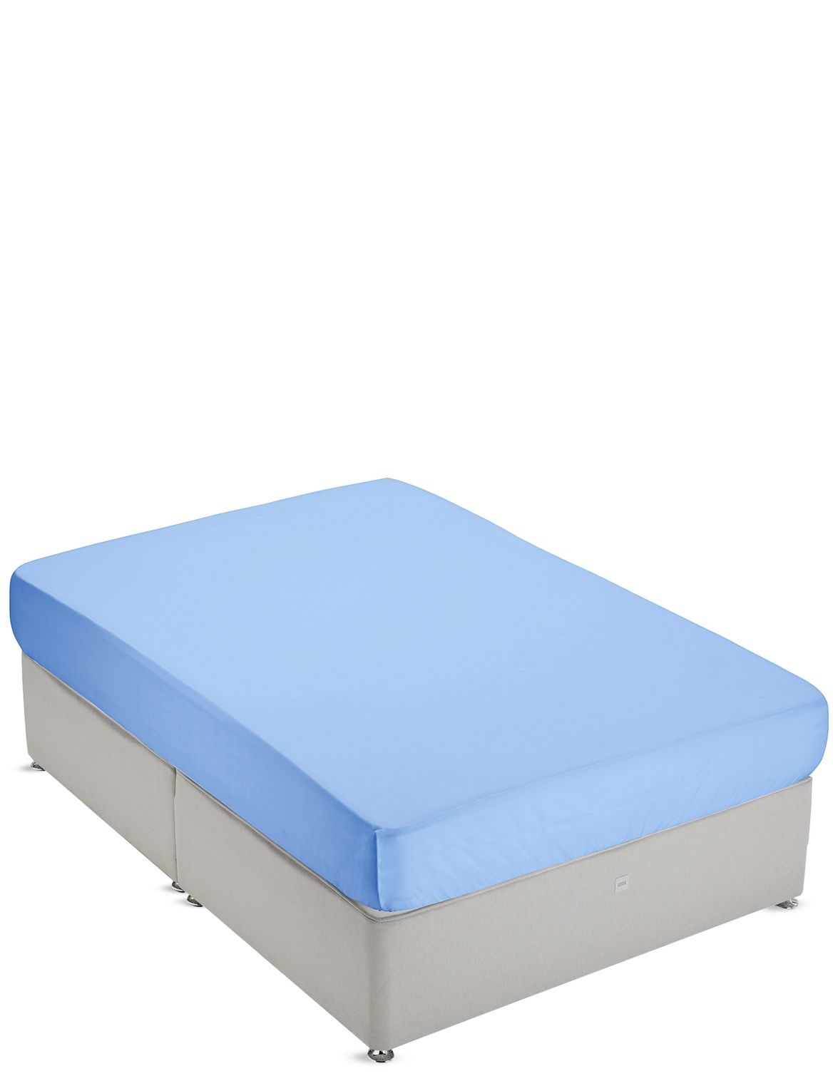 Marks & Spencer Non-Iron Pure Egyptian Cotton Deep Fitted Sheet - Blue - SGL