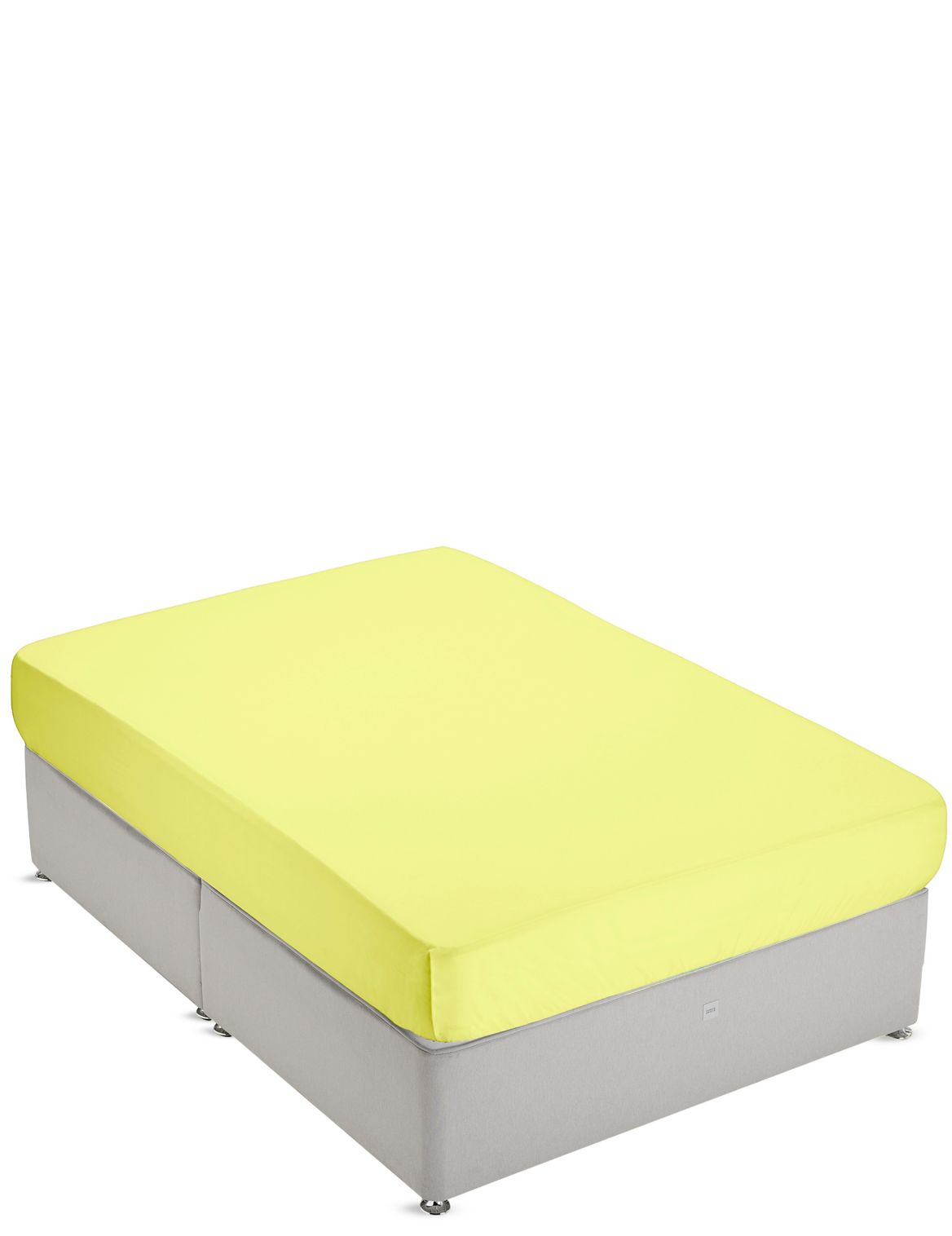 Marks & Spencer Non-Iron Pure Egyptian Cotton Deep Fitted Sheet - Yellow - 6FT