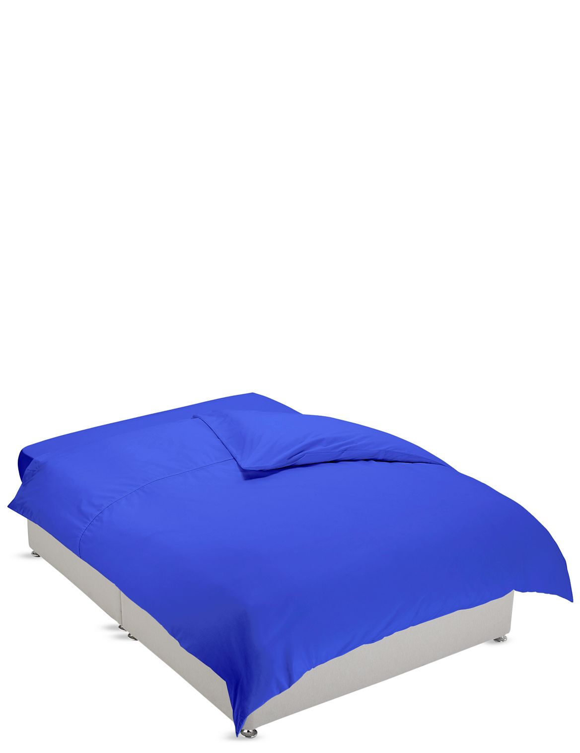 Marks & Spencer Non-Iron Pure Egyptian Cotton Duvet Cover - Blue - SGL