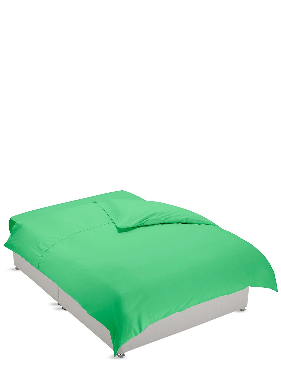 Marks & Spencer Non-Iron Pure Egyptian Cotton Duvet Cover - Green - 5FT