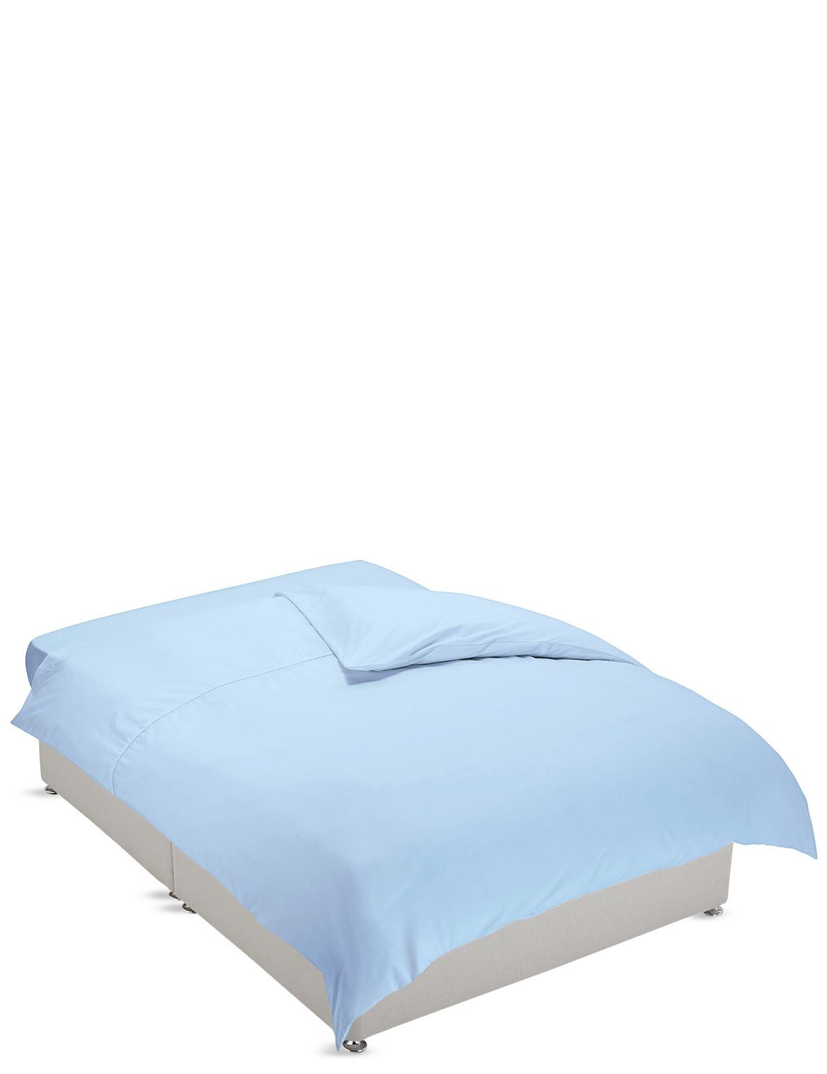 Marks & Spencer Non-Iron Pure Egyptian Cotton Duvet Cover - Blue - DBL