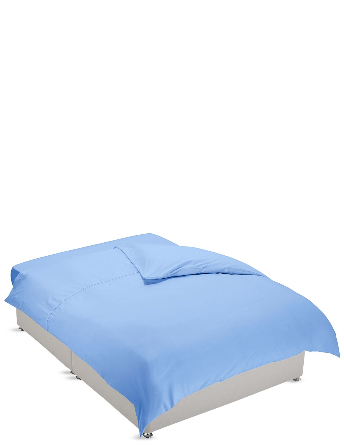 Marks & Spencer Non-Iron Pure Egyptian Cotton Duvet Cover - Blue - SGL