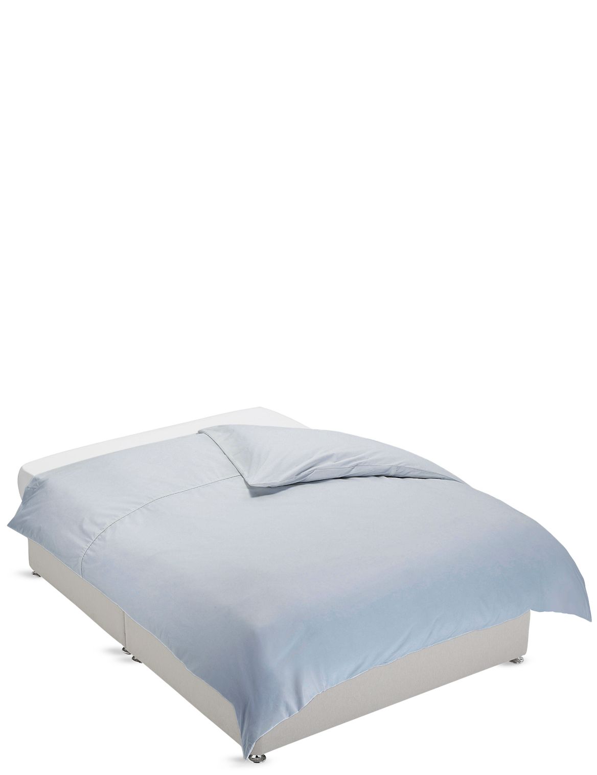 Marks & Spencer Non-Iron Pure Egyptian Cotton Duvet Cover - Blue - SGL