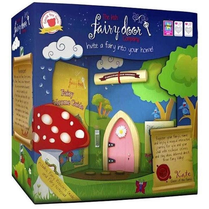 Magical Irish Fairy Door - Pink Arched Fairy Door Set