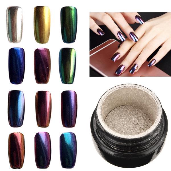 Magic Mirror Chrome Effect Metallic Powder Additive Pigment Nail Art 10 Colors To Choose