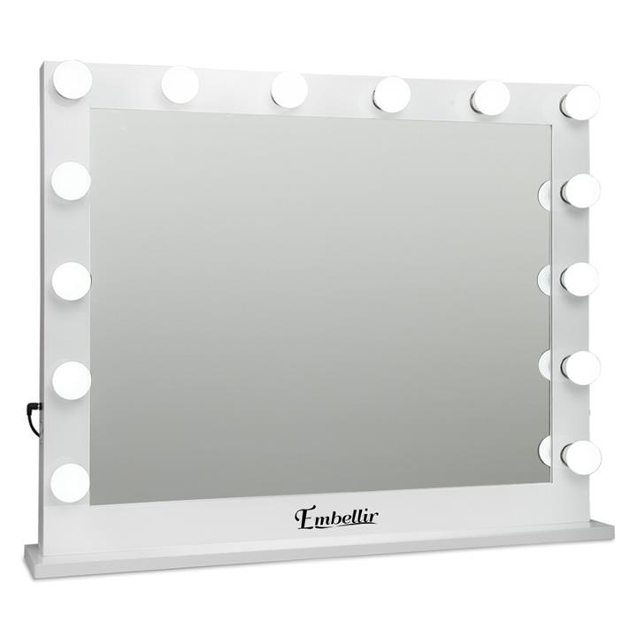 Make Up Mirror Frame with LED Lights 65x80cm White