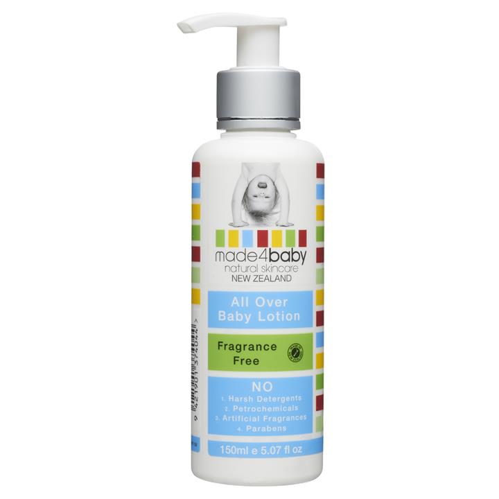 made4baby All Over Baby Lotion Fragrance Free - 150ml pump