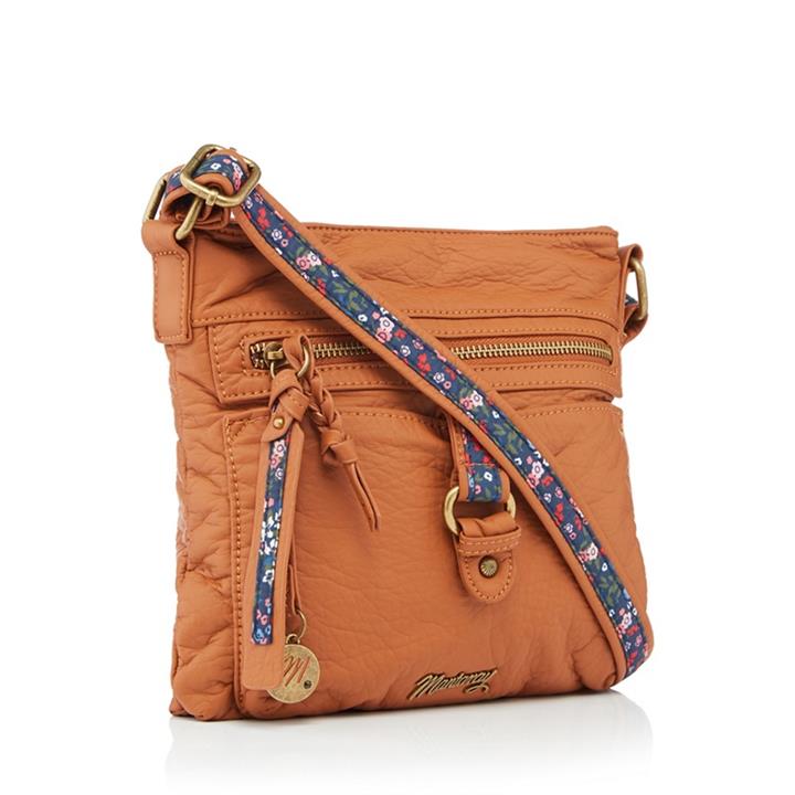 Mantaray Light Tan Buckle Cross Body Bag, Women's