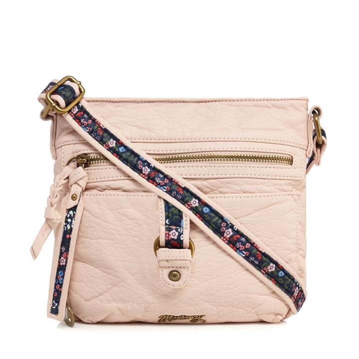 Mantaray Light Pink Buckle Cross Body Bag, Women's