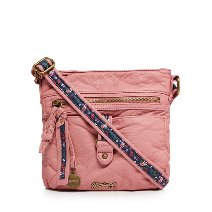 Mantaray Coral (Pink) Buckle Cross Body Bag, Women's