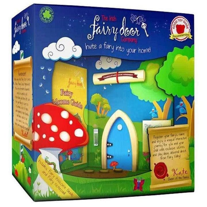 Magical Irish Fairy Door - Blue Arched Fairy Door Set