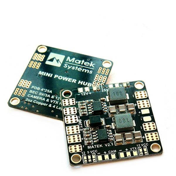 Matek Mini Power Hub Power Distribution Board With BEC 5V And 12V for RC Drone FPV Racing