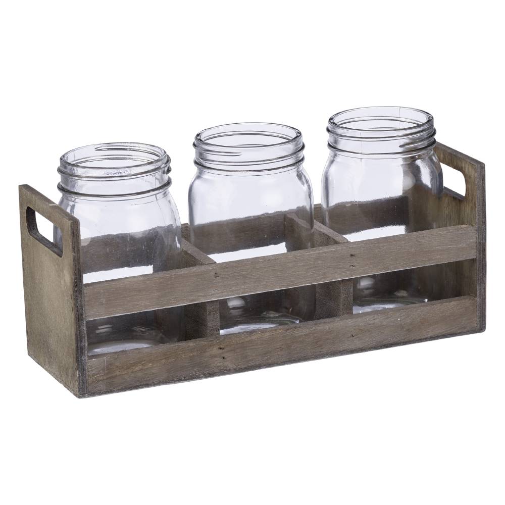 Mason Jar Wooden Tray