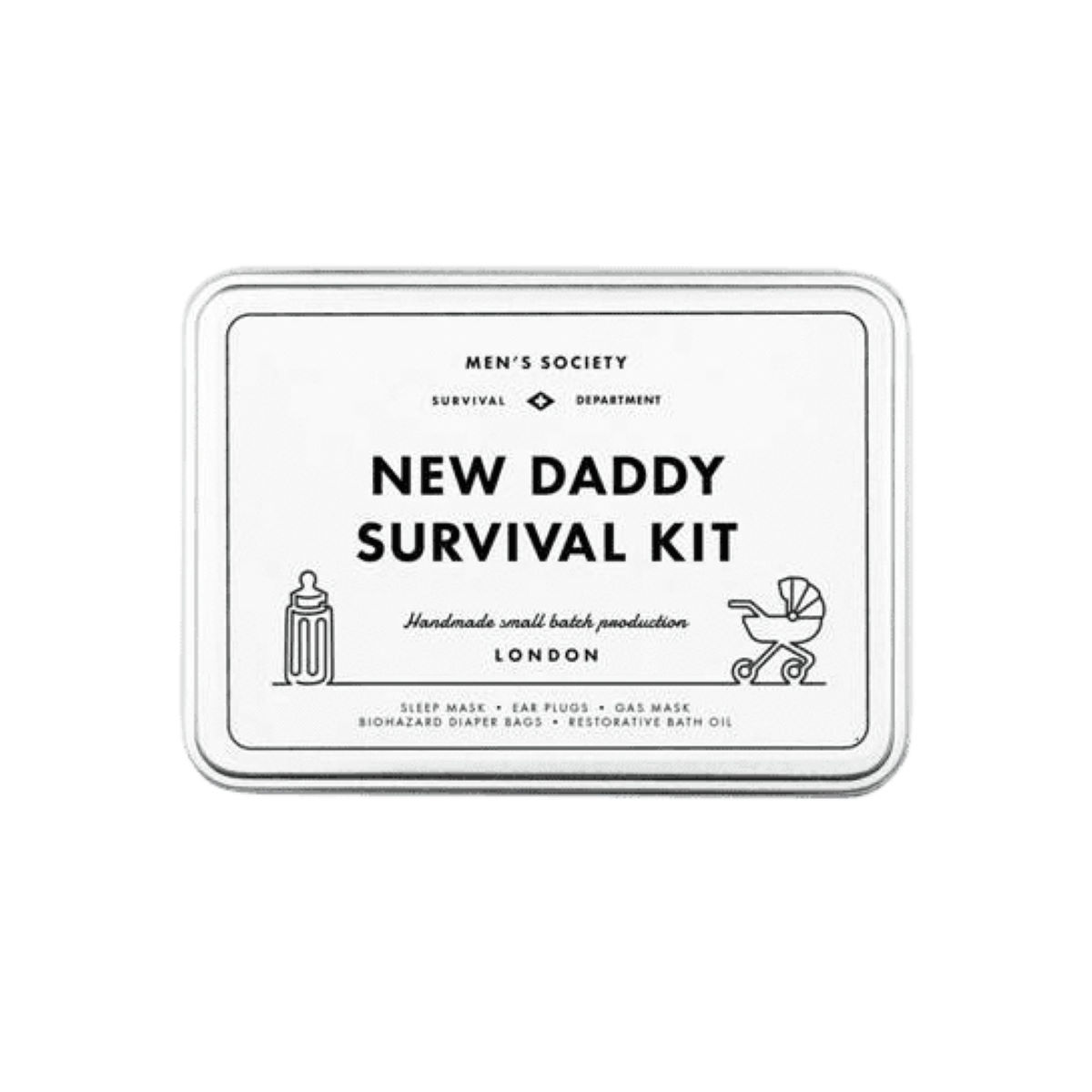 Men's Society New Daddy Survival Kit - One Size White/silver